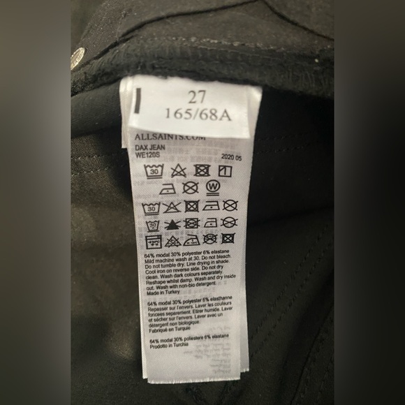 All SAINTS DAX Black jeans size 27 - Picture 9 of 10